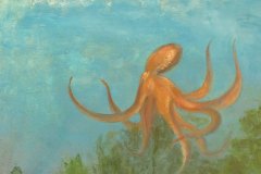 Pulpo de excursión (Acrílico) (92x73cm)